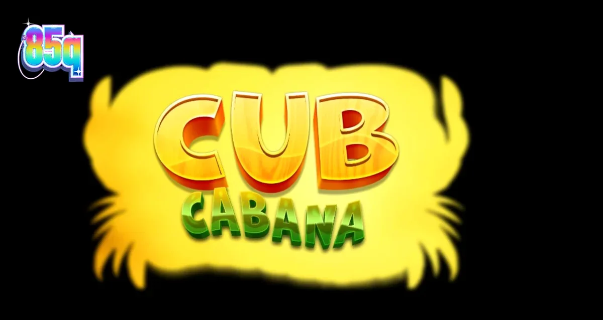 Interface vibrante e tropical do jogo de slot Cub Cabana